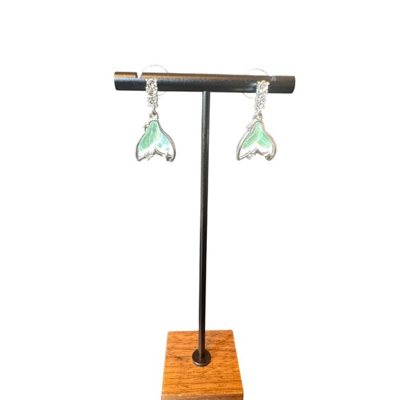 3/$35 Colorful Mermaid Tail Zircon Earrings Silver|925 Silver - Picture 6 of 7